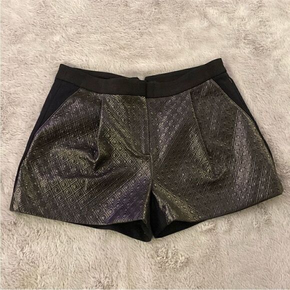 Tibi Elegant Black Women's mini Shorts, US2 - Picture 1 of 6